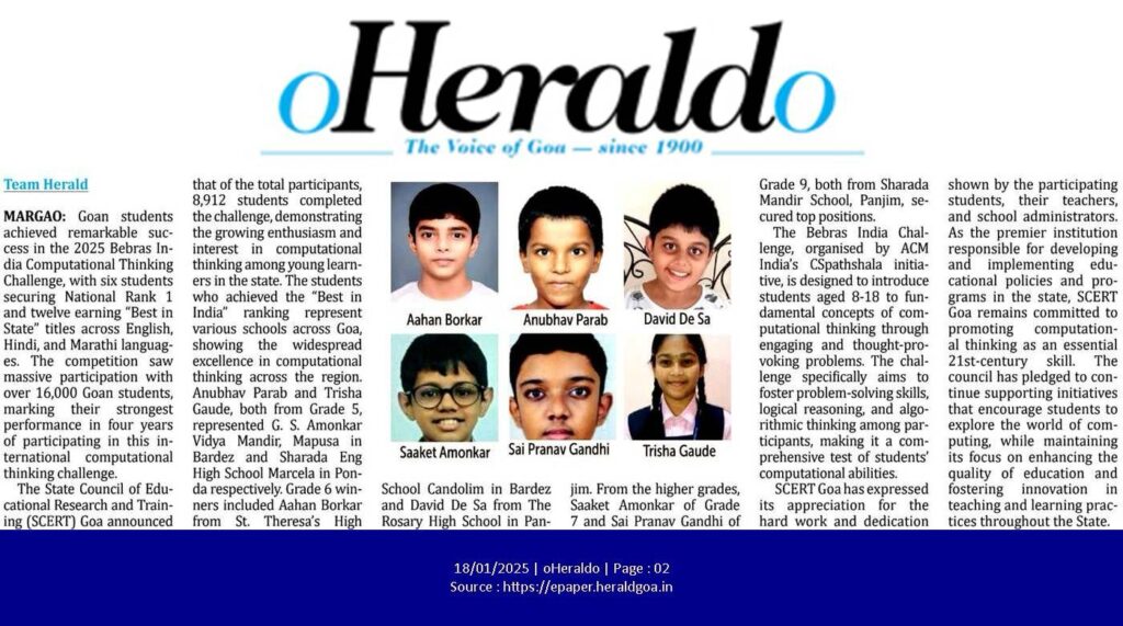 Bebras Computational Thinking awardees